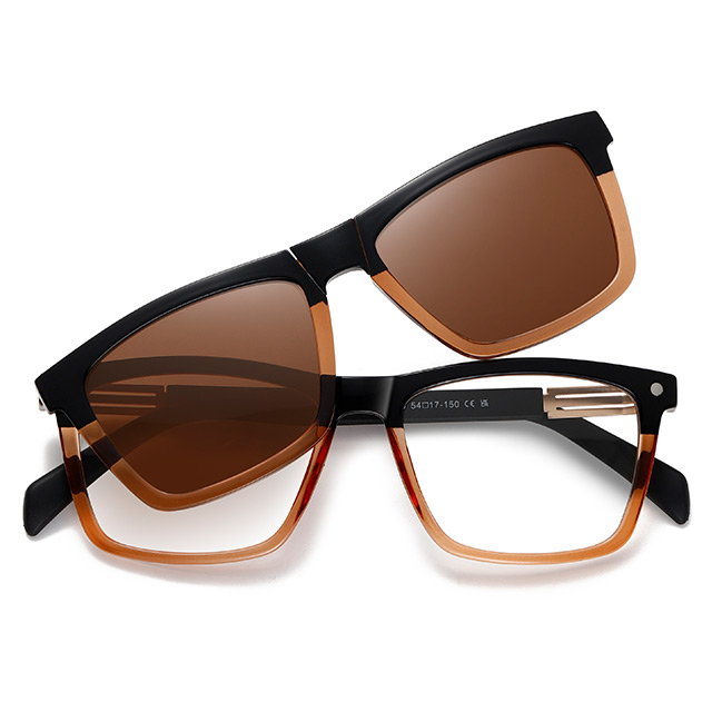 33102 Marco cuadrado UV400 Protección Unisex Clip en gafas de sol