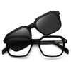 33106 Clip magnético de marco geométrico al por mayor en gafas de sol