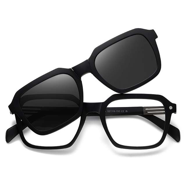 33106 Clip magnético de marco geométrico al por mayor en gafas de sol