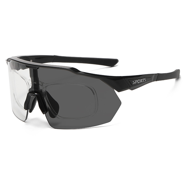 89583 TR90 Prescripción Photocromic Sports Shield Gafas de sol