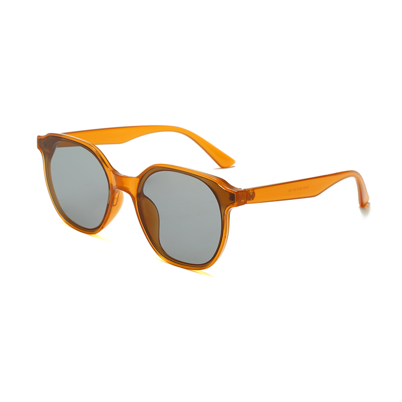 Gafas de sol de moda para mujeres de color de cristal de marco redondeado listos #6163