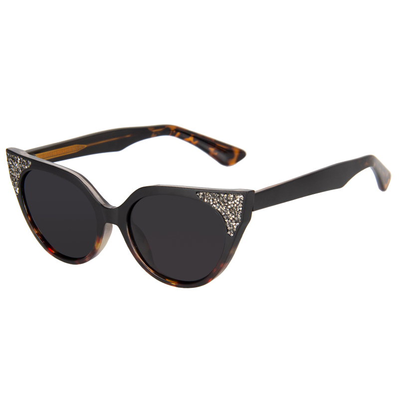 7012 Forma de ojo de gato Rhiny Rhinylones Polarizadas Fashion Gafas de sol Mujeres de sol