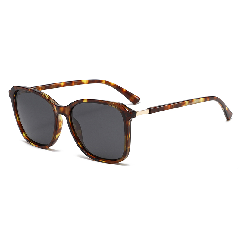 3457 Bisagra de metal de marco cuadrado TAC Polarizado Lente Estilo casual Gafas de sol unisex