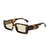 3493 marco frontal rectangular de gran tamaño presentado Bond Templos anchos Gafas de sol unisex