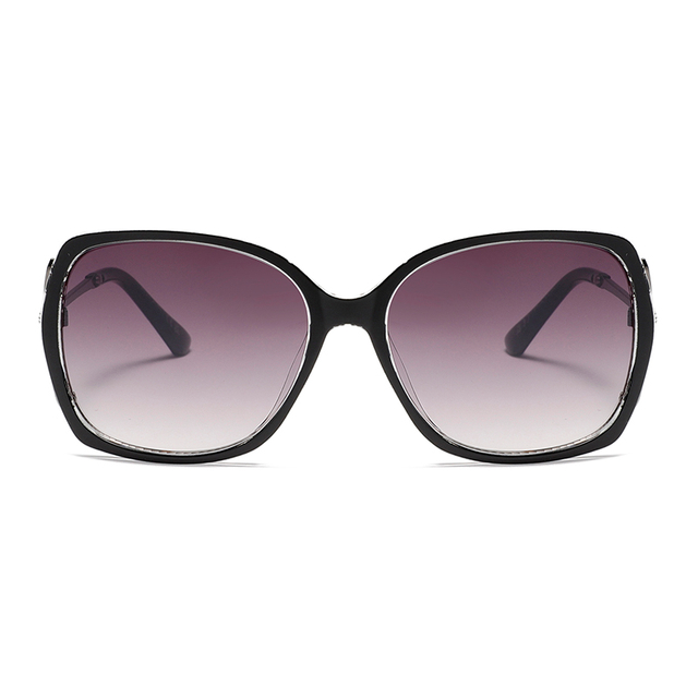 3156 marco ovalado de gran tamaño templos de metal ultra delgado gafas de sol de mujeres