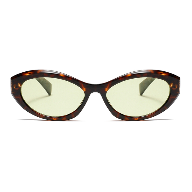 3426 Inyectado Marco de forma de oval o oval de forma de puente bajo gafas de sol para mujeres