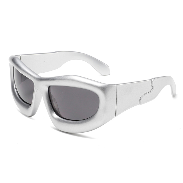3456 Biggie marco ovalado líneas irregulares lentes polarizadas gafas de sol envueltas