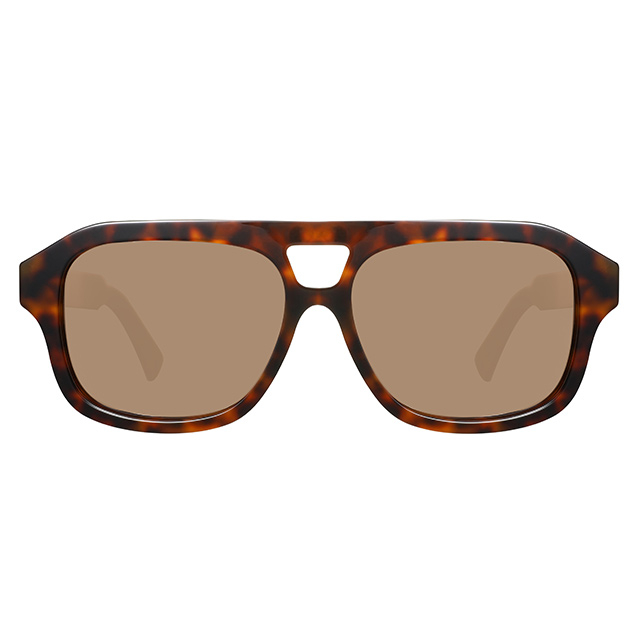 32102 Aviador doble puente unisex acetato gafas de sol
