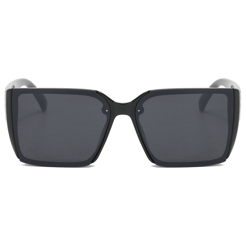 86497 líneas de marco de forma rectangada brazos curvos uva uvb protección gafas de sol para mujeres