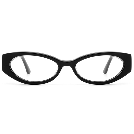 8203 marcos en forma de mini oval para lentes estables Templos de acetato de bisagra de resorte marcos ópticos para mujeres