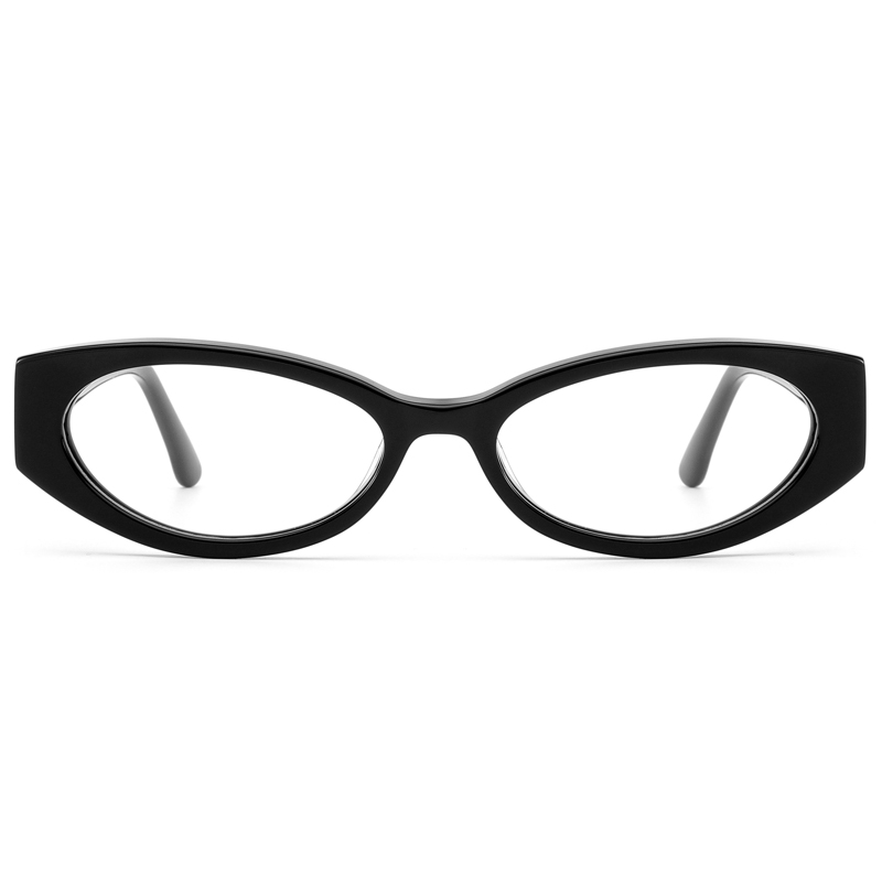 8203 marcos en forma de mini oval para lentes estables Templos de acetato de bisagra de resorte marcos ópticos para mujeres