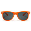 88163-7 marco de color naranja brillante con tachuelas de metal plateado lentes grises de lente gris gafas de sol promocionales