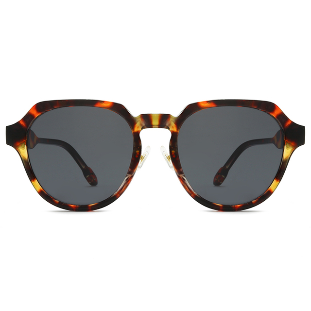 Estock Round Shape Fashion Design Temple Women/Unisex PC UV400 Protección de gafas de sol #99903