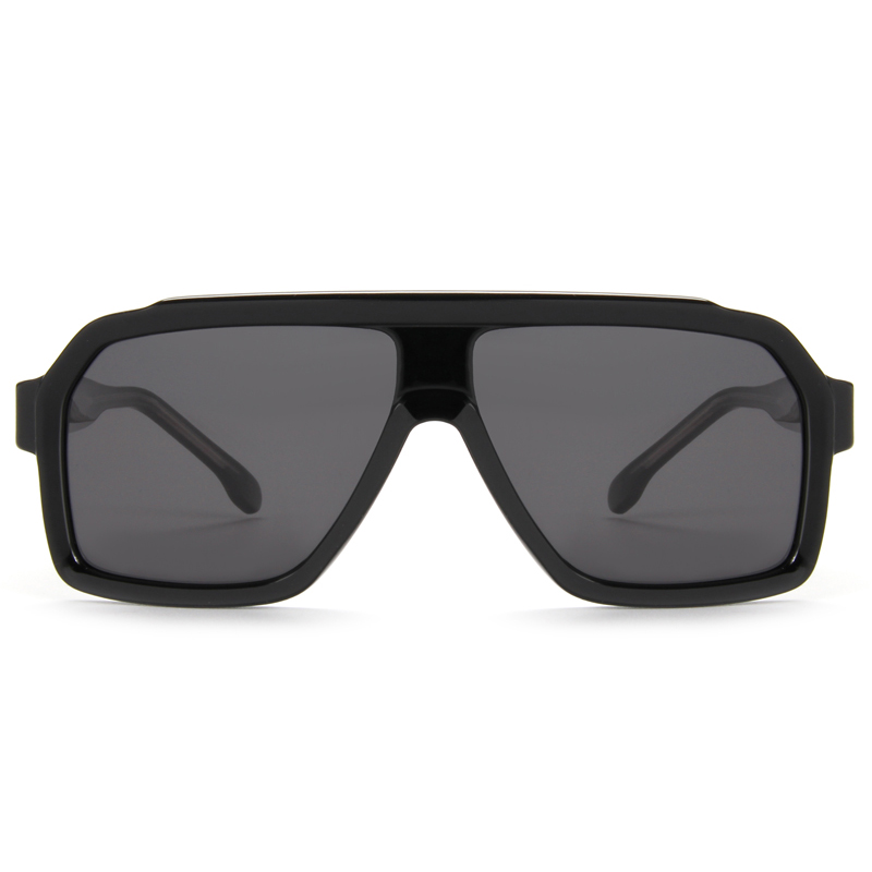 5006 Gran marco de aviador Nariz horizontal Puente TAC Lente polarizada Gafas de sol unisex