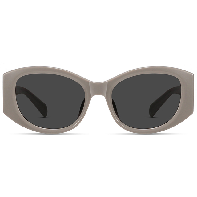 9102 Marco ovalado de gran tamaño Diseño en negrita Gafas de sol