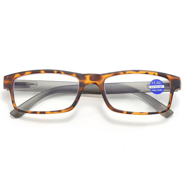 3069 Rectángulo Ultralight Plástico Marco de plástico Dos tono de lentes de lectura de color mate