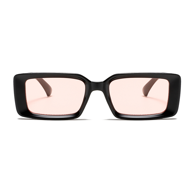 3493 marco frontal rectangular de gran tamaño presentado Bond Templos anchos Gafas de sol unisex