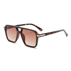 3483 El marco de forma cuadrada grande presenta gafas de sol unisex de puente de doble nariz