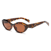 3426 Inyectado Marco de forma de oval o oval de forma de puente bajo gafas de sol para mujeres