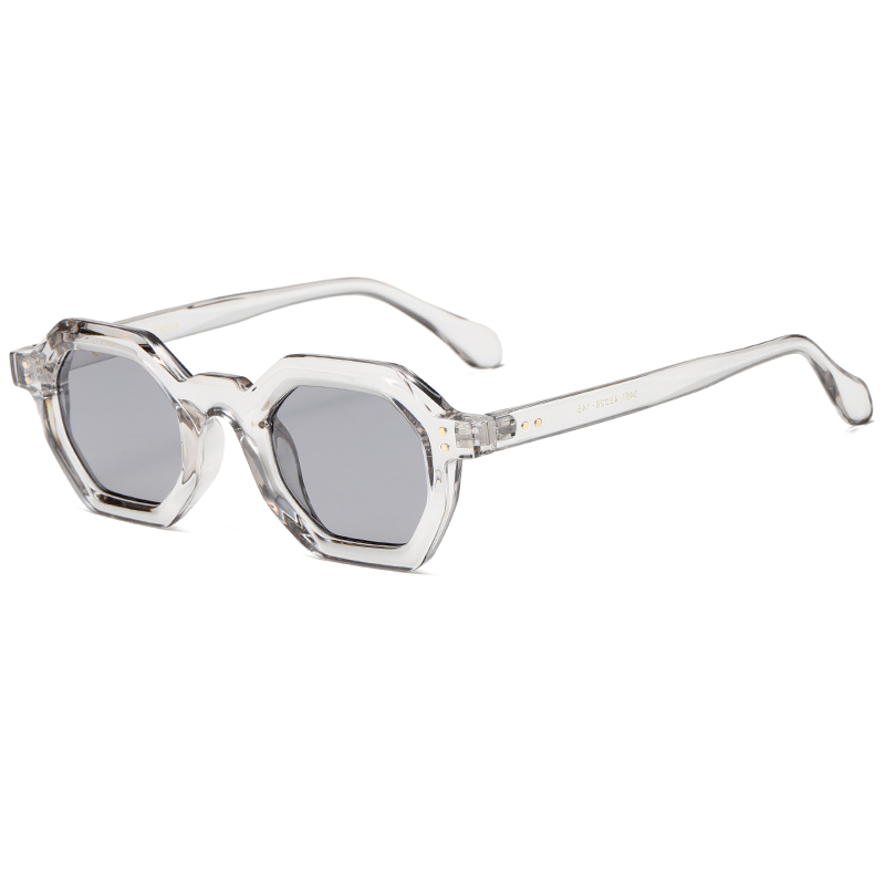 3467 Forma hexagonal geométrica Marco grueso UV400 Categoría 3 en tendencia Gafas de sol unisex