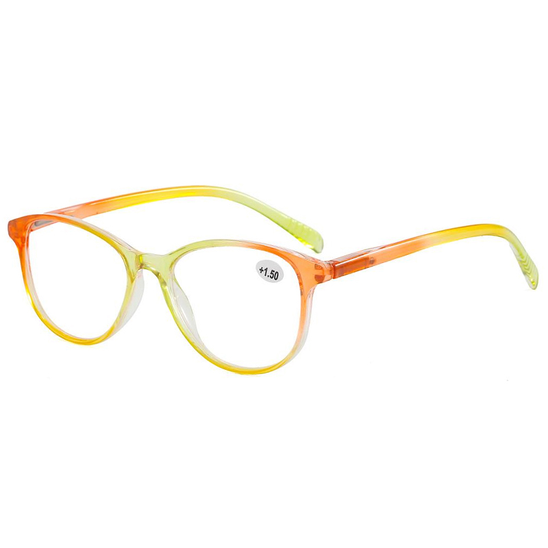 3123 marco de cateye ovalado hermosos colores translúcidos para mujeres leyendo gafas