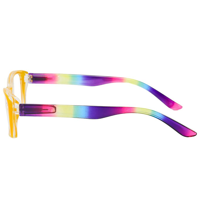 3125 Colores de gelatina translúcida marco de patrón de arcoiris de lentes de lectura