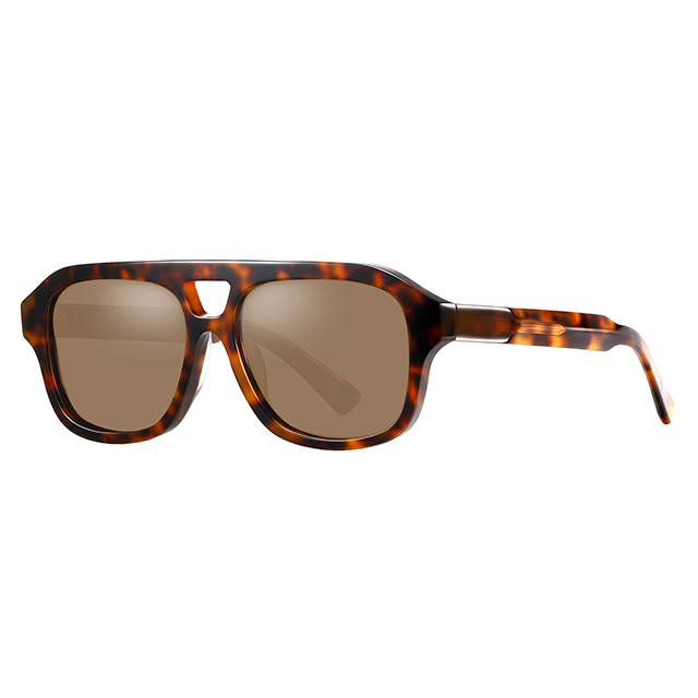 32102 Aviador doble puente unisex acetato gafas de sol