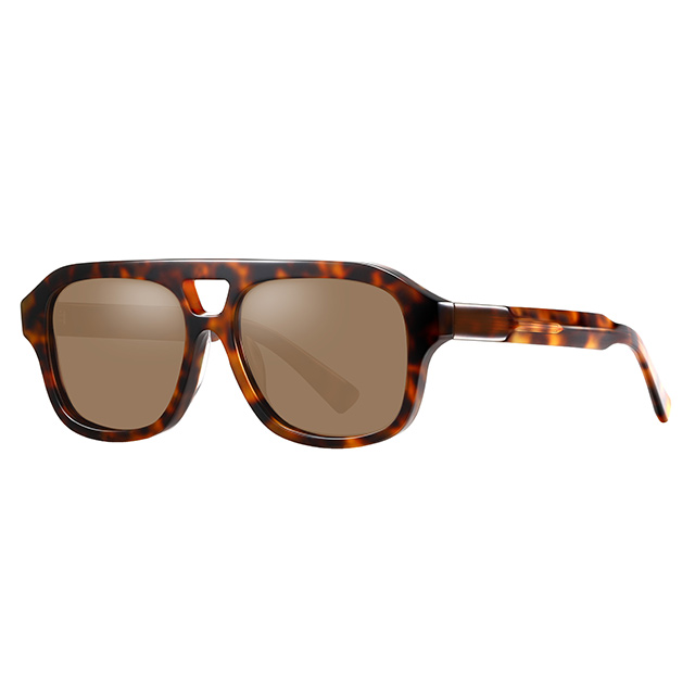32102 Aviador doble puente unisex acetato gafas de sol