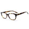 3037 Spring Bisagra Tortoiseshell Acetate Women Frames ópticos