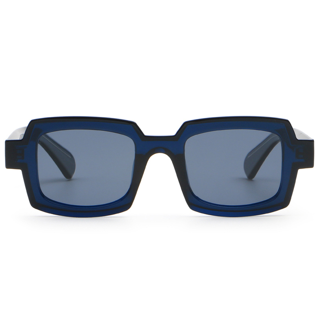 66308 grosor de estilo rectange y gafas de sol de moda de plástico texturizado