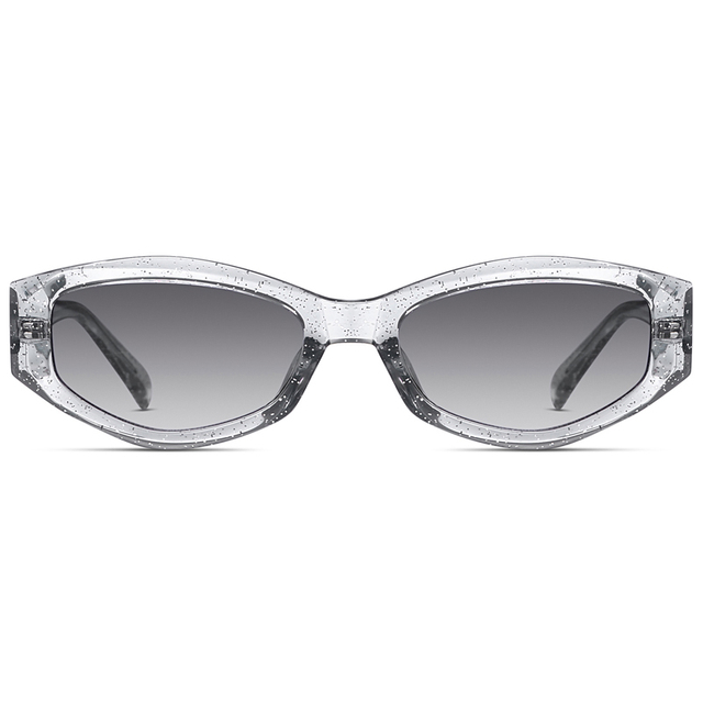 9126 Marco de acetato de rectángulo geométrico Templos constantes de las agujas de metal insertadas gafas de sol