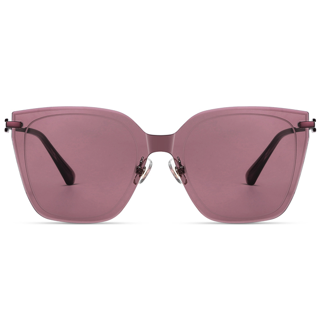 7311 Marco en forma de mariposa El marco sin borde presenta lentes láser lente gafas de sol de metal