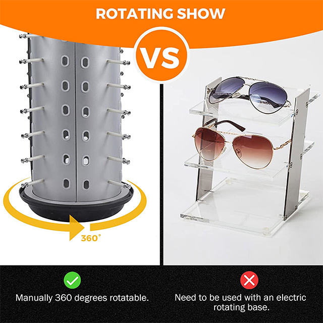 Lente de visualización de gafas giratorias