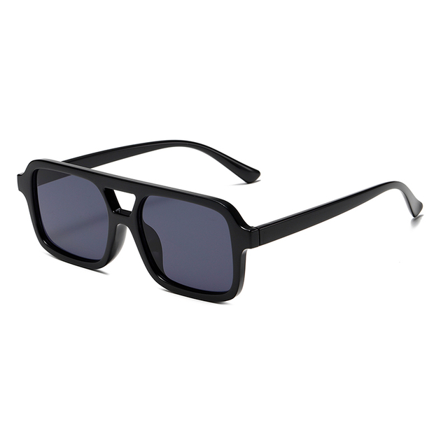 3485 de gran tamaño plano plano de marco frontal estilo piloto doble puente doble gafas de sol unisex