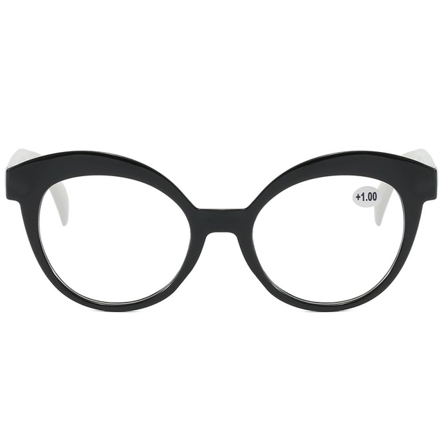 3112 Fun Marco redondo de diseño con dos colores de tono gruesos Gafas de lectura