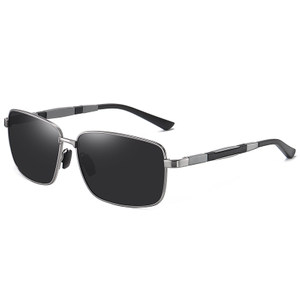Metal+goma gafas de sol de hombres polarizados #81700