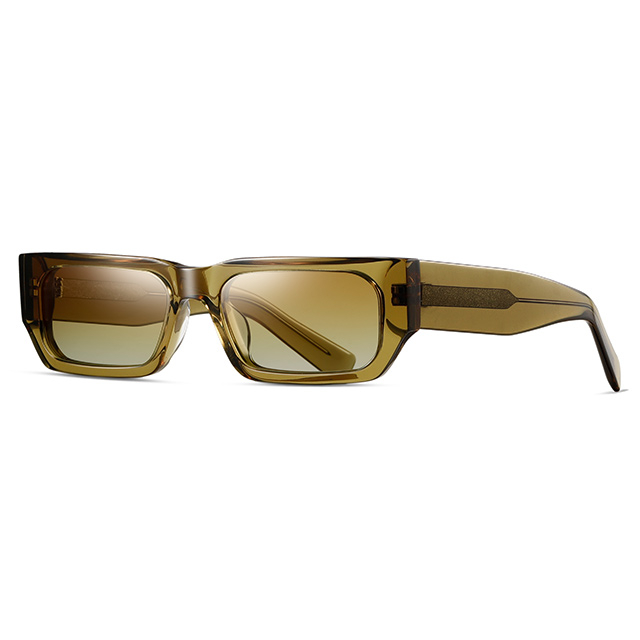 32125 Gafas de sol de acetato de forma rectangular gruesa
