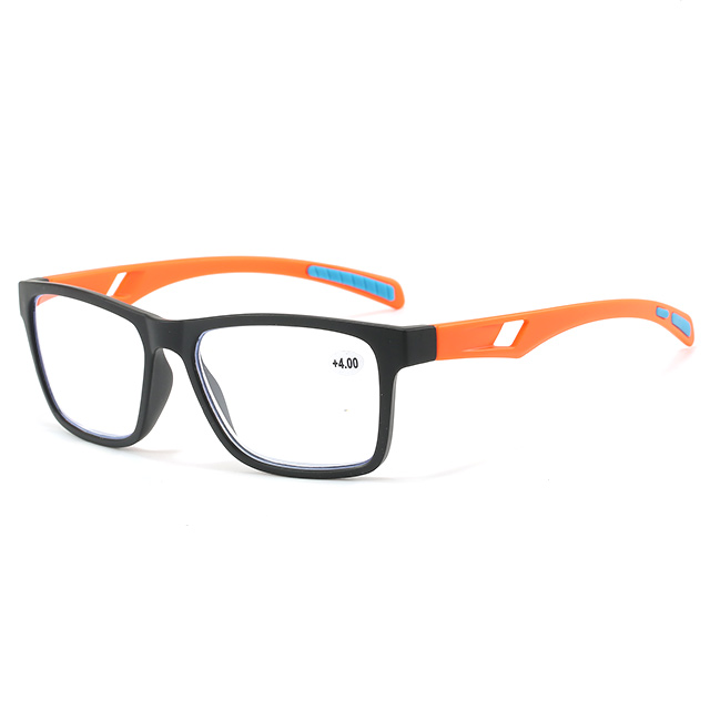 3097 Templos de diseño tallado geométrico hueco de gafas de lectura deportiva