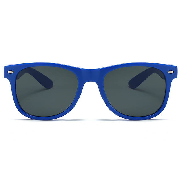 8816303 Gafas de sol promocionales de ventas de MOQ de azul brillante brillante