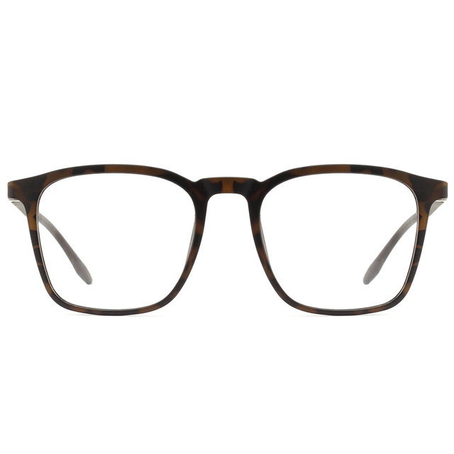 94405 MARCO DE Forma cuadrada Templos Bicolor Clip magnético ligero en anteojos