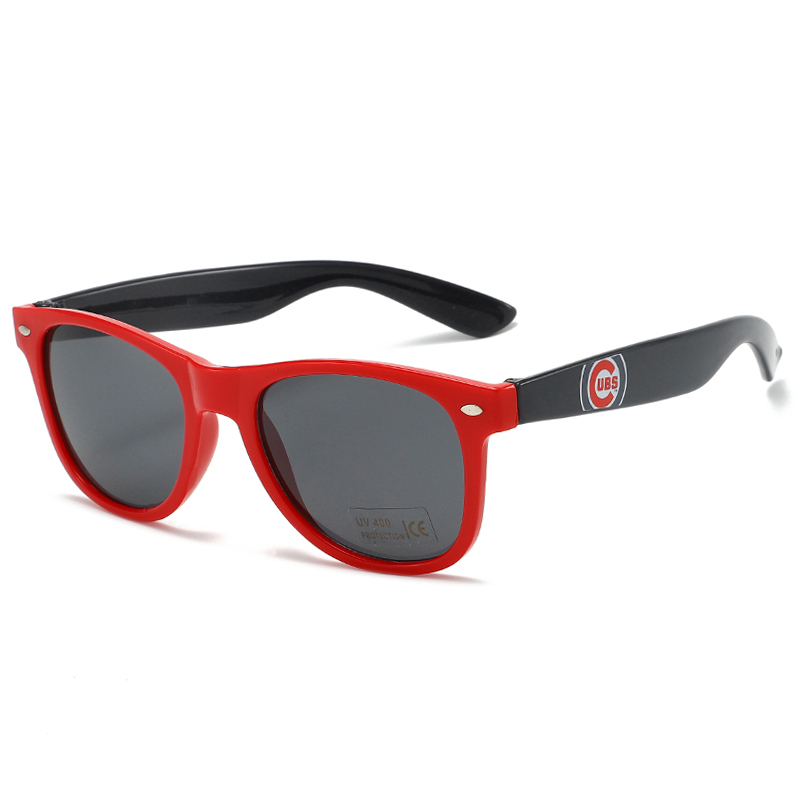 88163-14 marco de color rojo templos de color negro impresión de logotipo personalizado en gafas gafas de sol promotoras