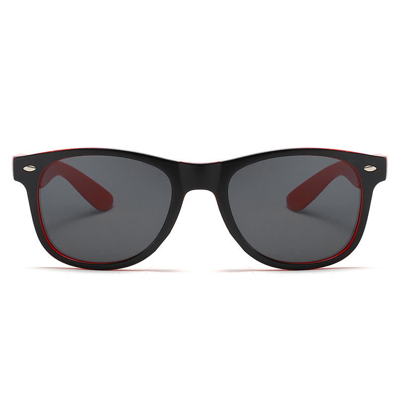 88163-12 Color negro afuera y color rojo dentro de bajo precio Gafas de sol de bicol para promocionar ventas