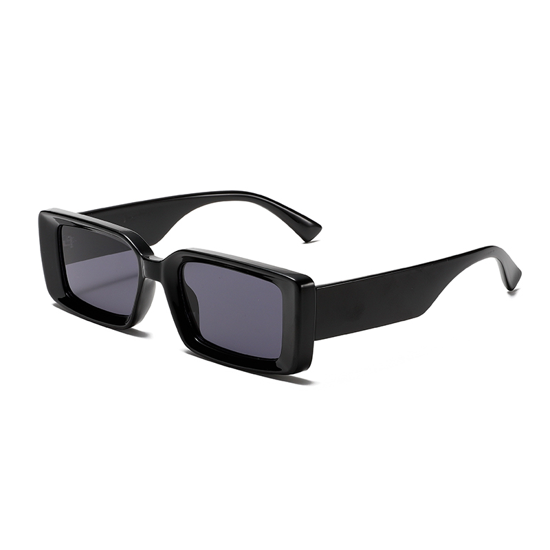 3493 marco frontal rectangular de gran tamaño presentado Bond Templos anchos Gafas de sol unisex
