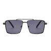 2282 Marco de metal de forma cuadrada gental con gafas de sol unisex únicas del lado doble cubierto