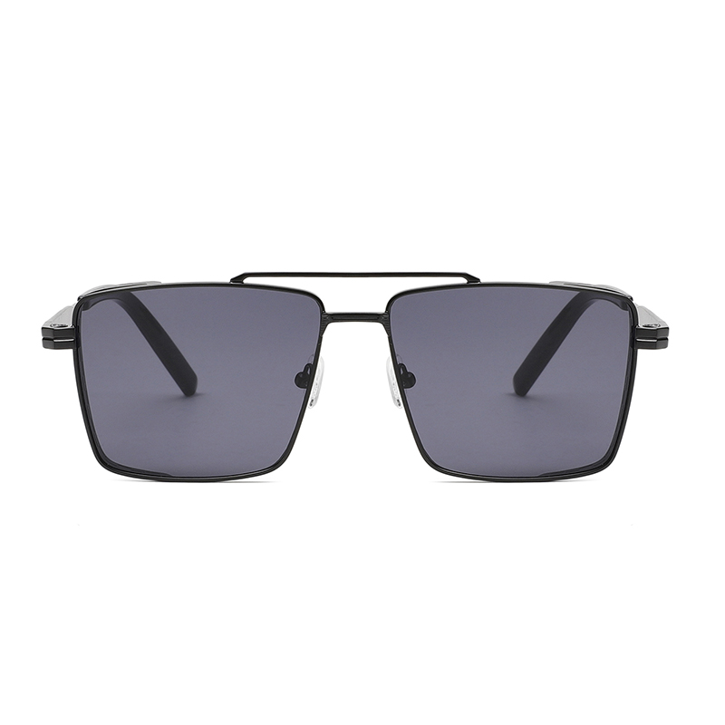 2282 Marco de metal de forma cuadrada gental con gafas de sol unisex únicas del lado doble cubierto