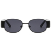 2285 El marco delantero de metal redondo cuenta con templos de plástico anchos gafas de sol clásicas unisex