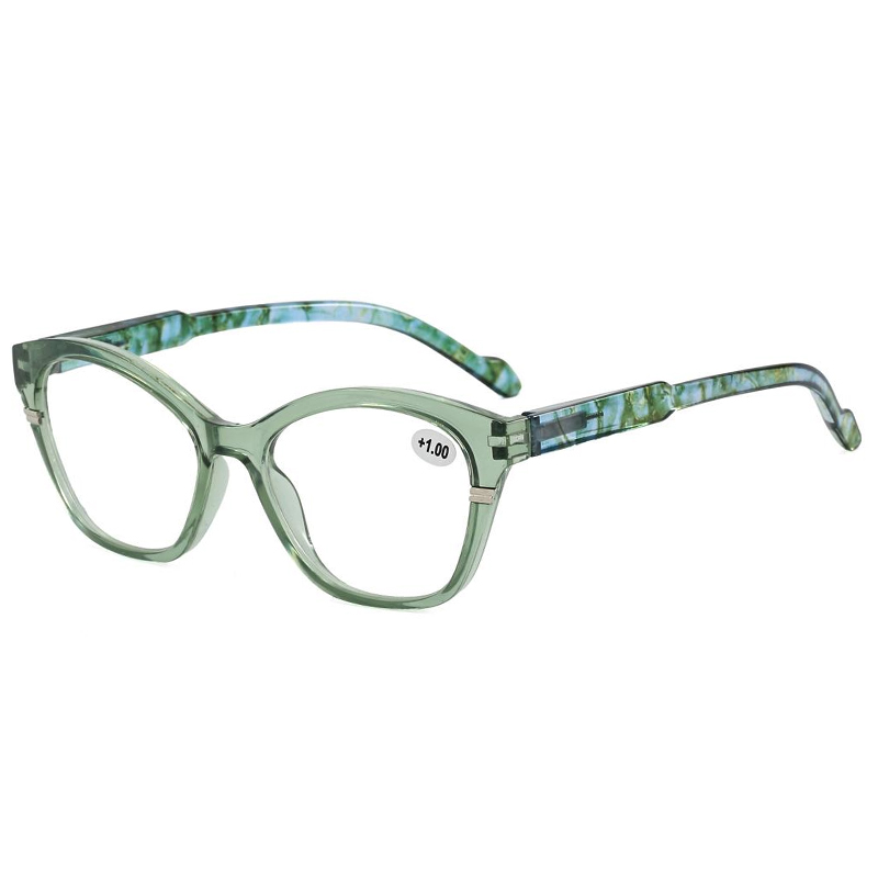 3134 Cateye Shape Plástica Distancia de la pupila de marco completo 62 mm Lector de mujeres