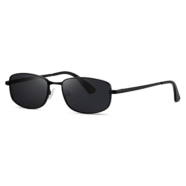 15108 gafas de sol de metal rectangle rectangular delgado