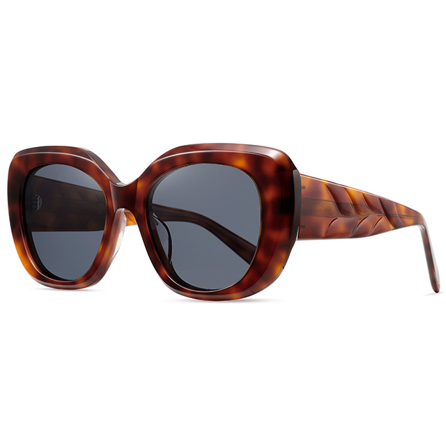 32121 Elegante forma de mariposa Gafas de sol de acetato