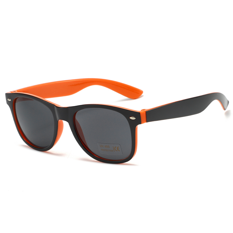 88163-13 Color negro afuera y color naranja dentro de pequeñas gafas de sol de Bicolor para promocionar ventas